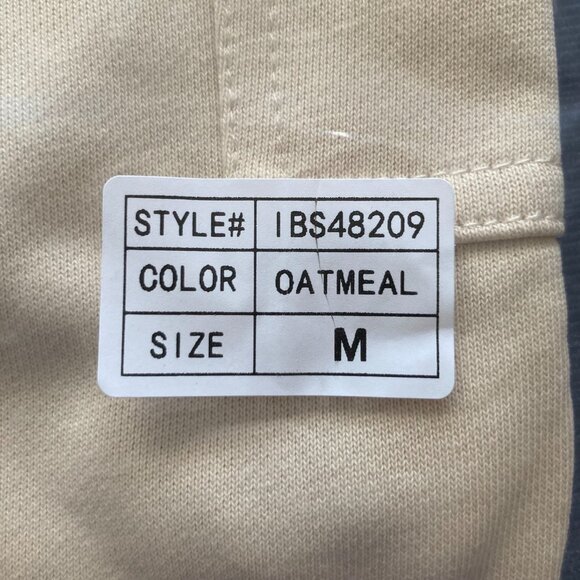 Inherit Co Jordan Knit Midi Skirt Beige Oatmeal Women Md Drawstring Knee-Length - Picture 4 of 5